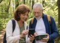 Pareja, actividades, bosque