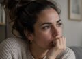 Mujer, ansiedad, pensamiento