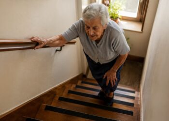 Escalera, hombre, deporte