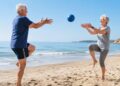 Ejercicio, gimnasia playera, mayores, deporte, entrenamiento