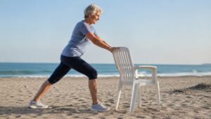 Nadar siempre ayuda, pero los expertos coinciden: el mejor ejercicio que los mayores de 65 años pueden hacer en la playa para ganar flexibilidad en las piernas