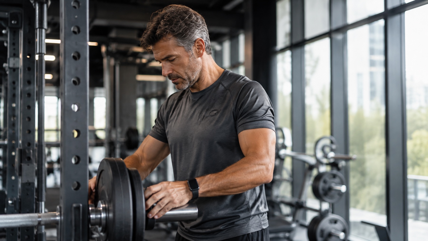 Entrenador, ejercicio, gimnasio