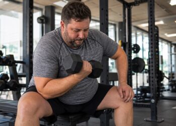 ejercicio, deporte, hombre, sobrepeso