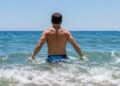Persona, hombre, playa, deporte