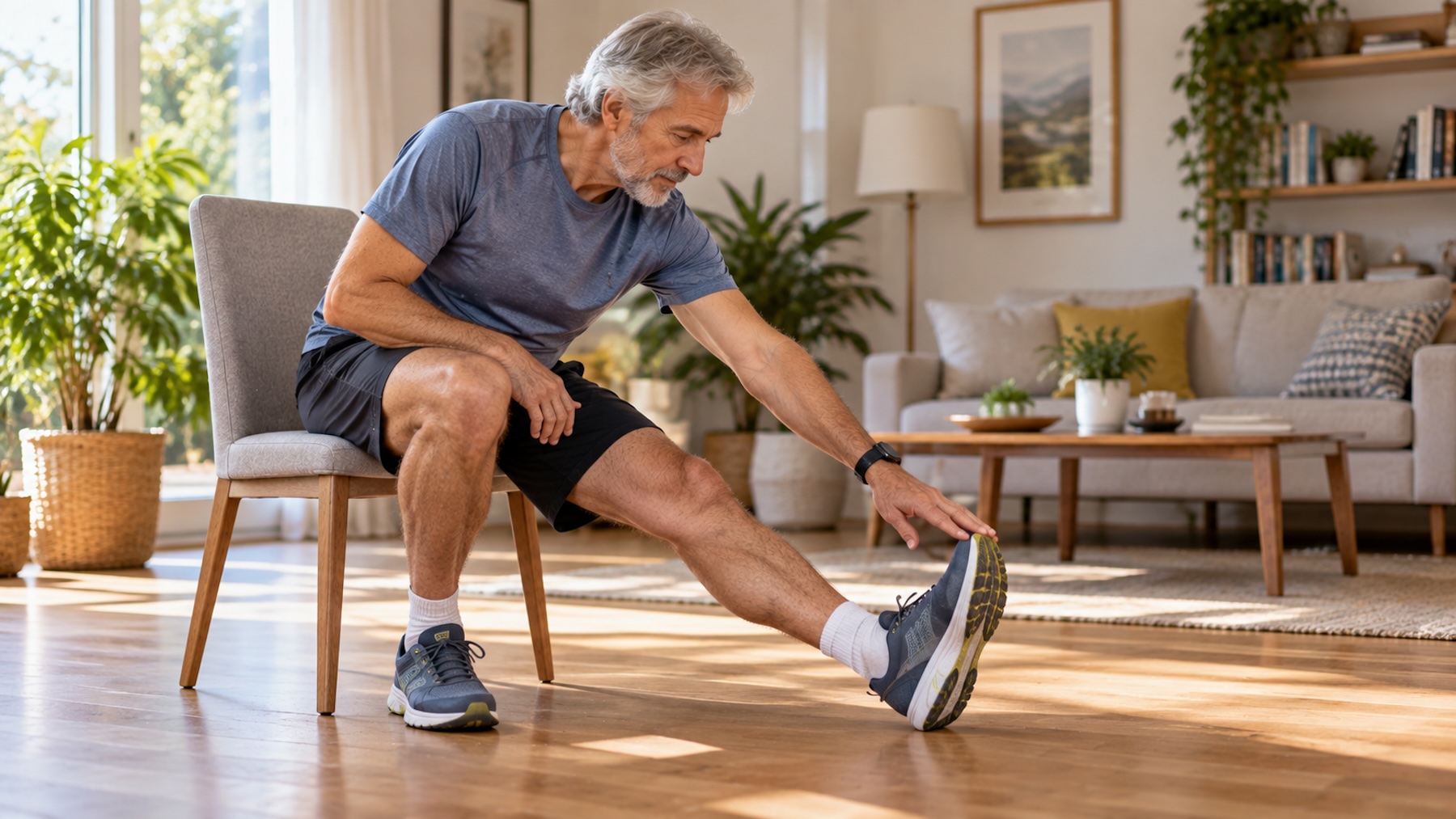 silla, estiramiento, deporte, ejercicio