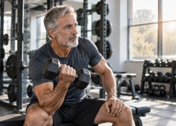 Ejercicio, deporte, hombre, gimnasio