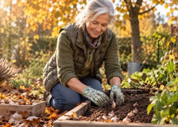 Mujer, jardinería, actividad
