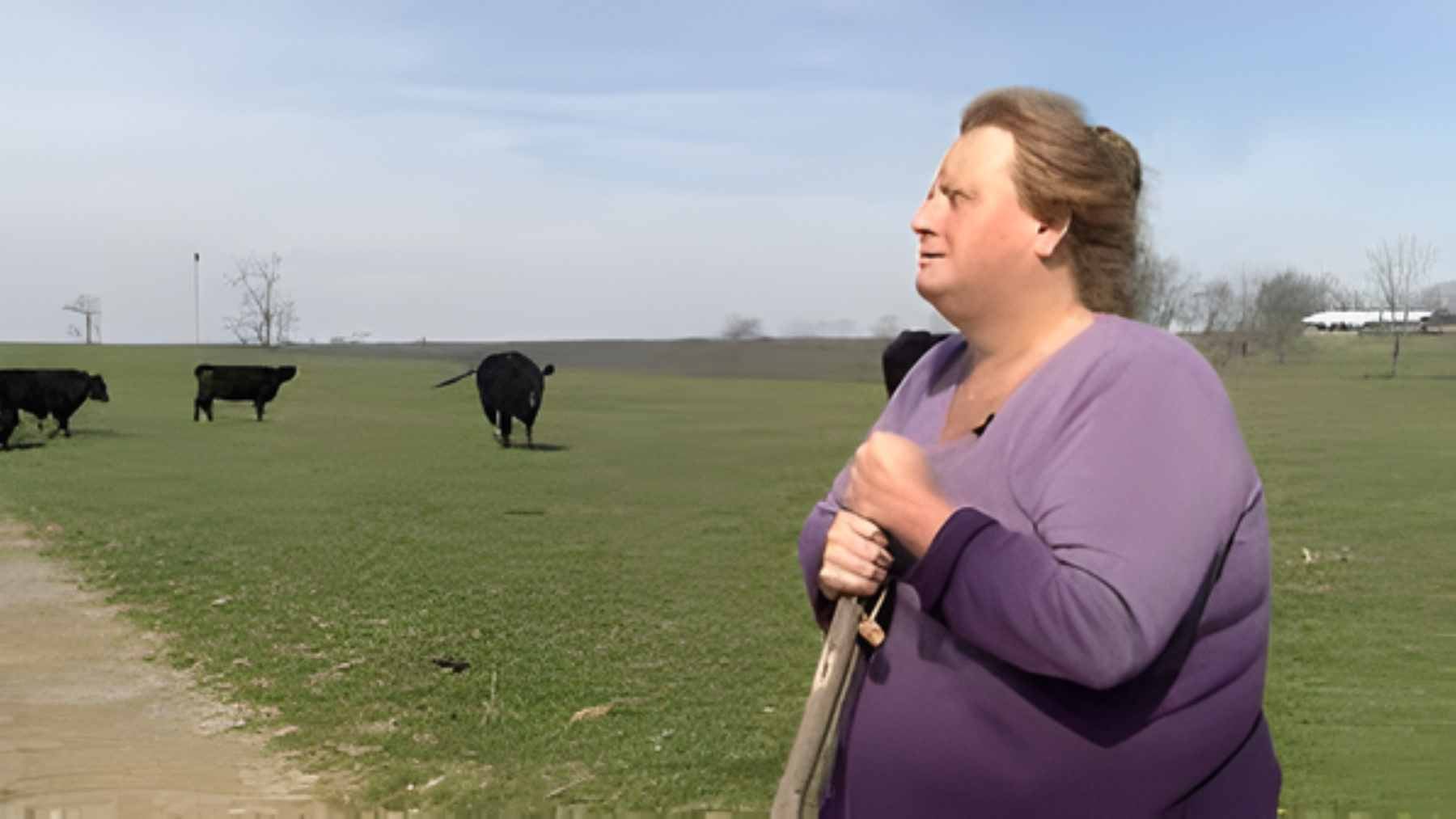An aerial view of the 1,200-acre Huddleston family farm in Mason County, Kentucky, the site of a contested $26 million data center proposal.