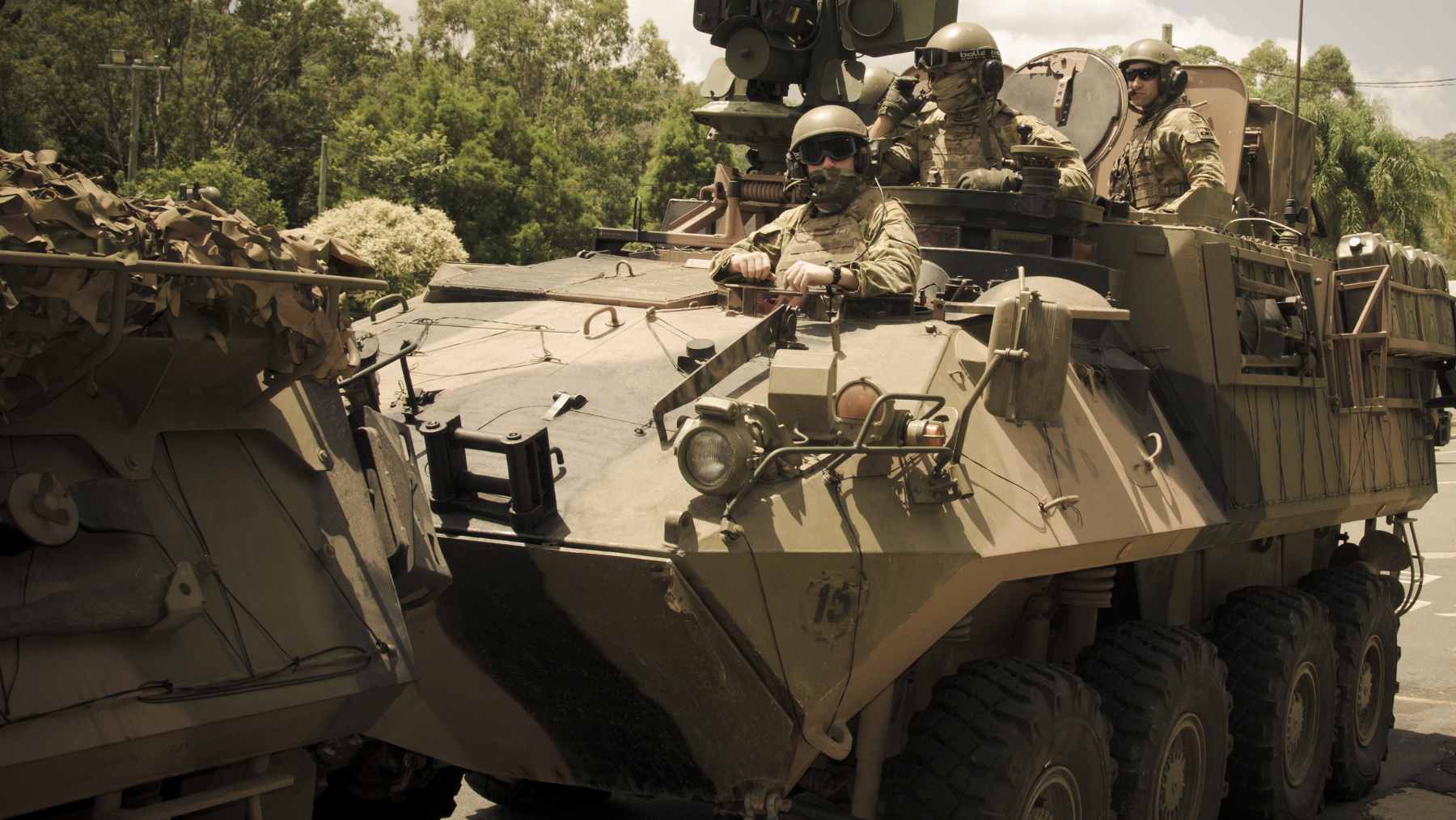 Interior of a Russian artillery plant showing high-precision industrial milling and turning centers used for manufacturing gun barrels.