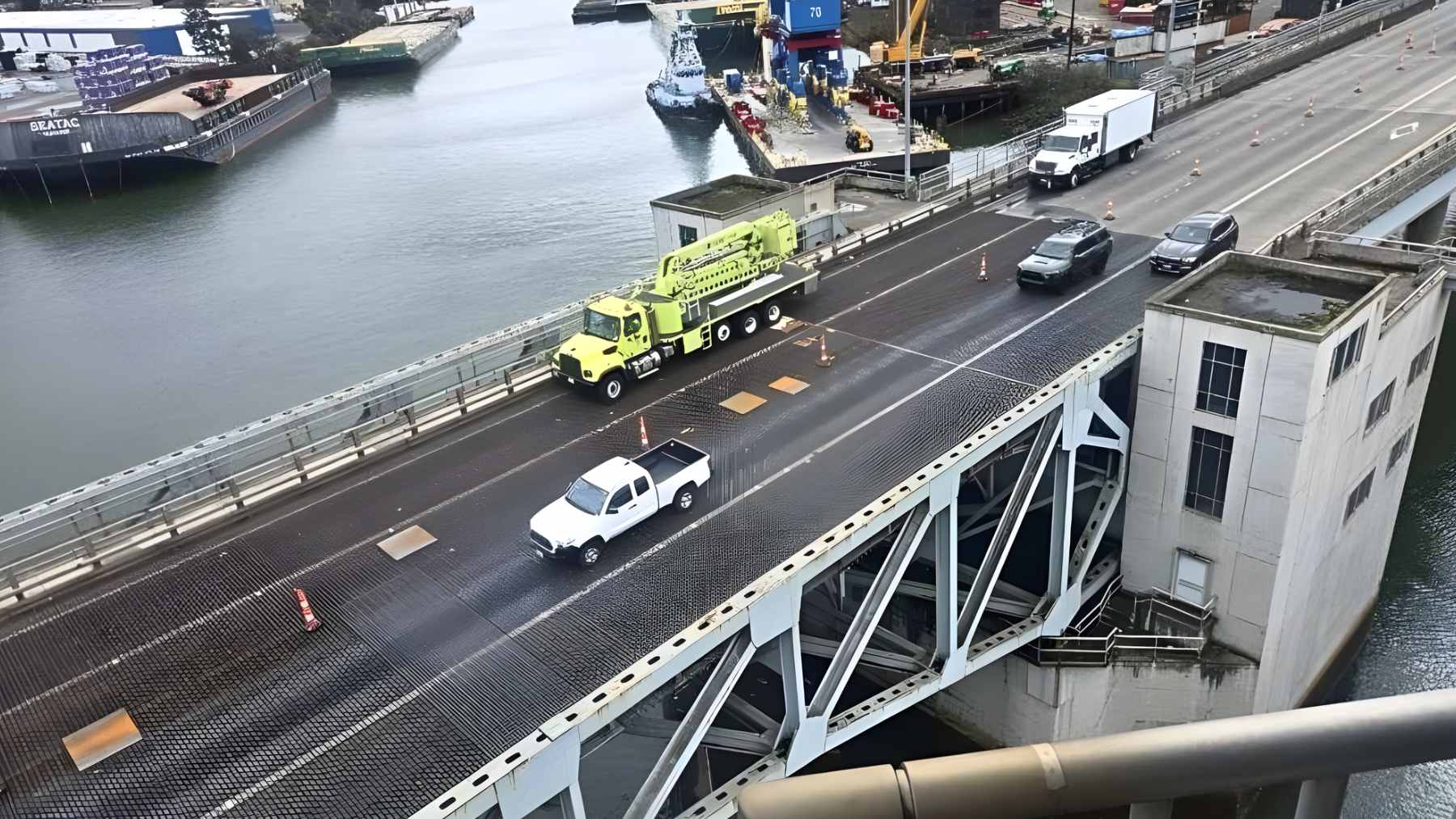 Seattle's SR 99 South Access northbound off-ramp, which is built with earthquake-resistant shape memory alloy columns.