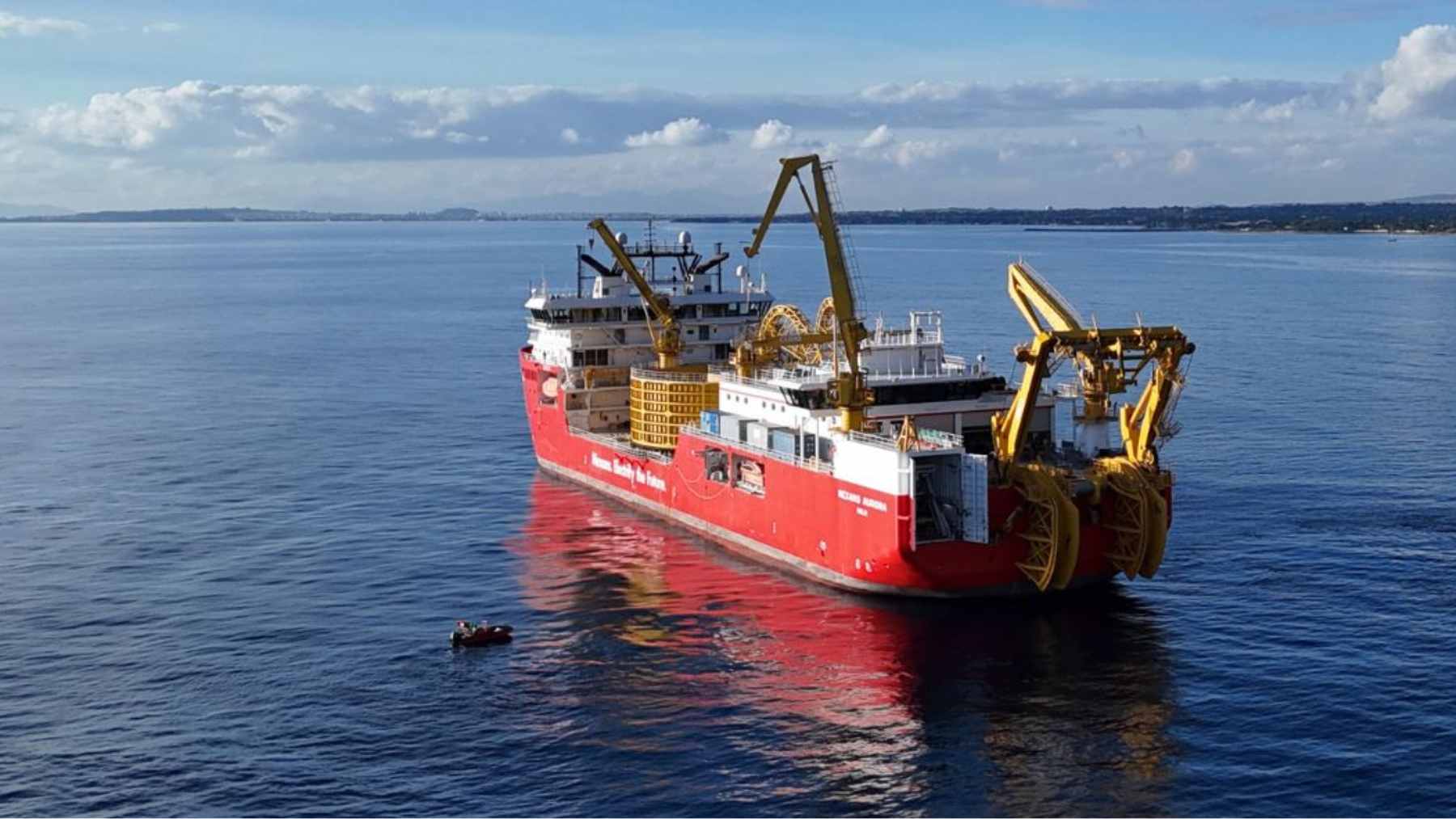 A conceptual map of the Sila Atlantik high-voltage direct current (HVDC) cable route from Morocco to Germany along the Atlantic coast.