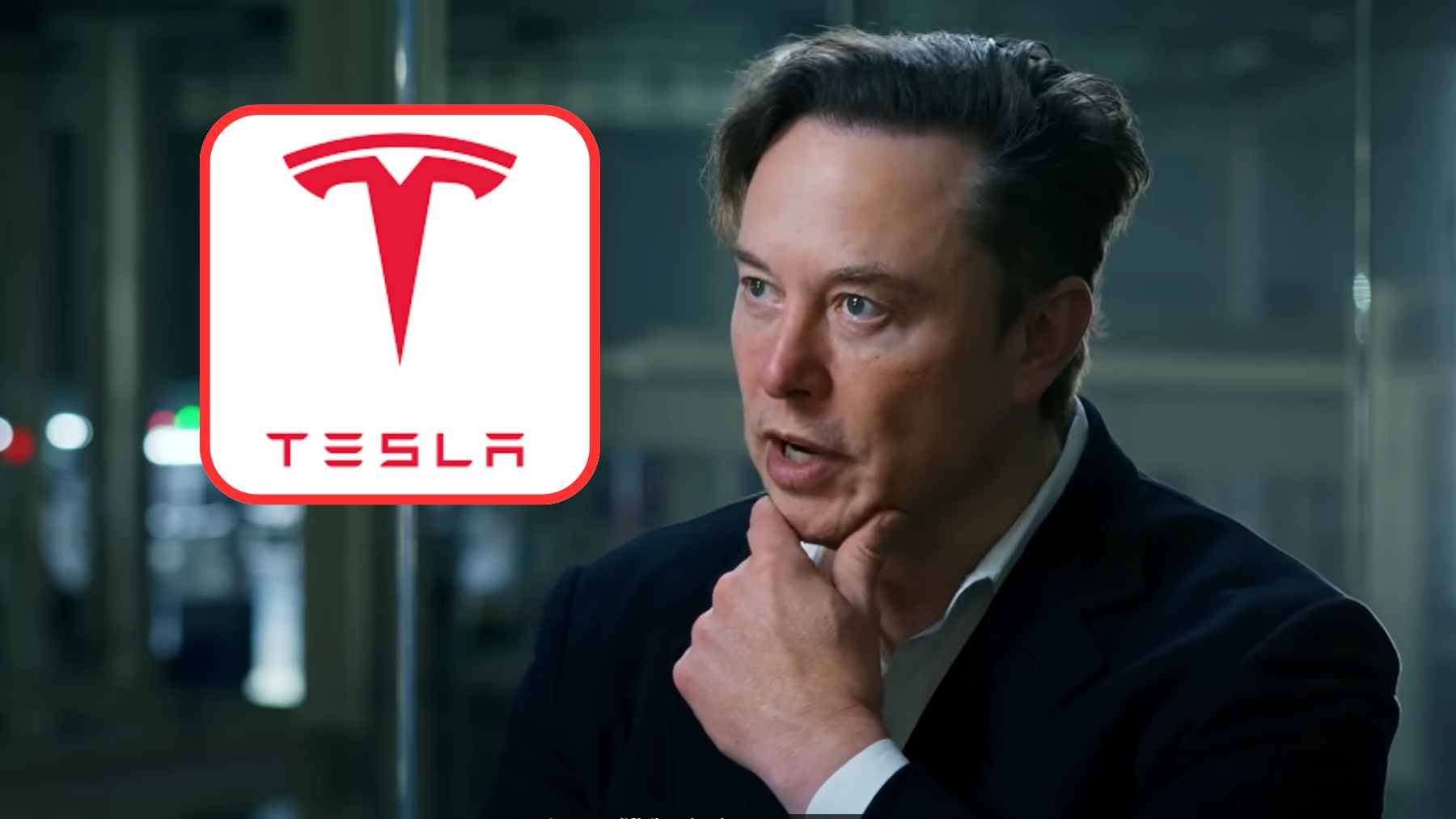 A Tesla vehicle navigating a modern European city street using its Full Self-Driving Supervised technology.