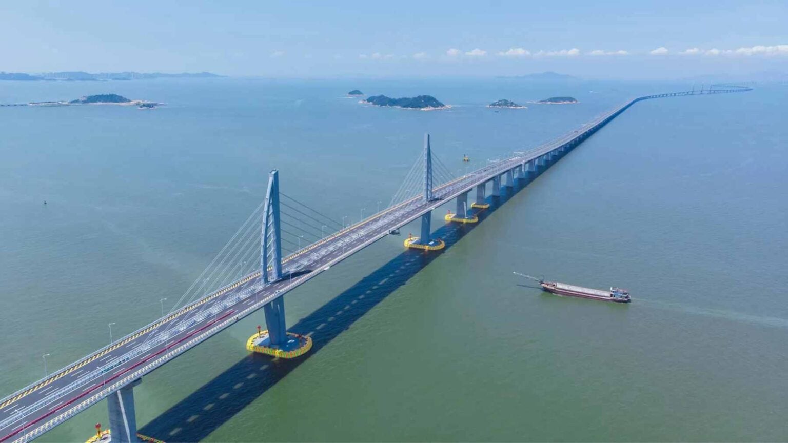 A 34-mile bridge cuts across the sea for 40 minutes, and the ...