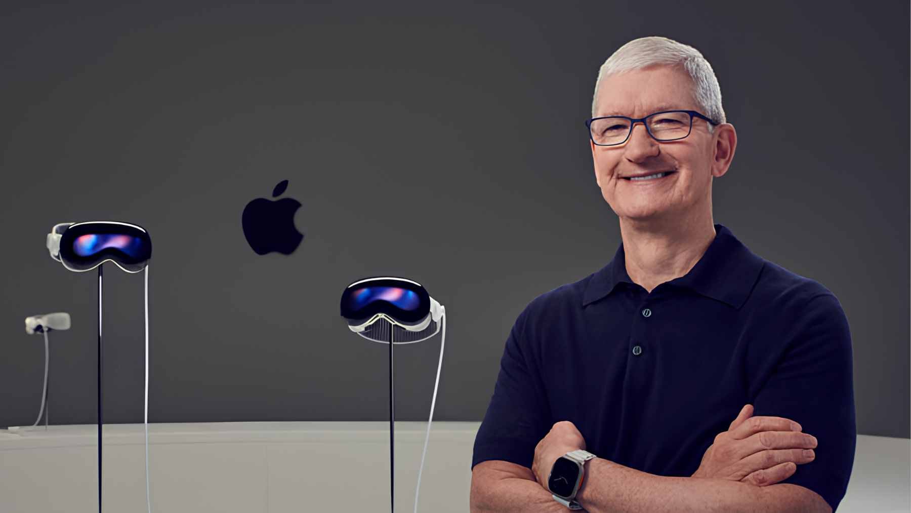 Tim Cook and John Ternus standing together at Apple Park, symbolizing the 2026 CEO leadership transition.