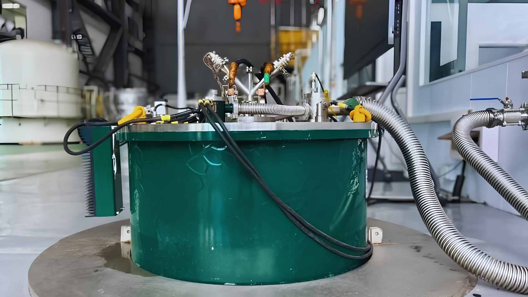 A complex, state-of-the-art superconducting magnet system housed inside the Synergetic Extreme Condition User Facility in Beijing.