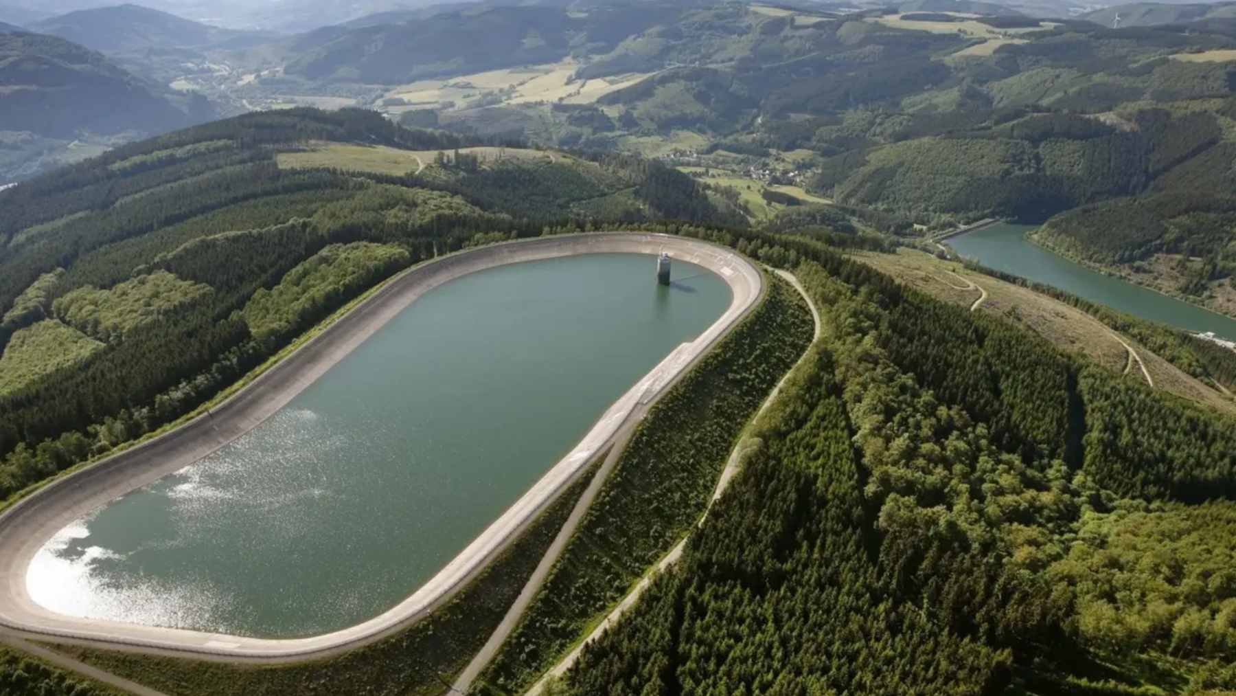 Construction site of the Daofu pumped-storage power station at high altitude in the mountains of Sichuan, China.