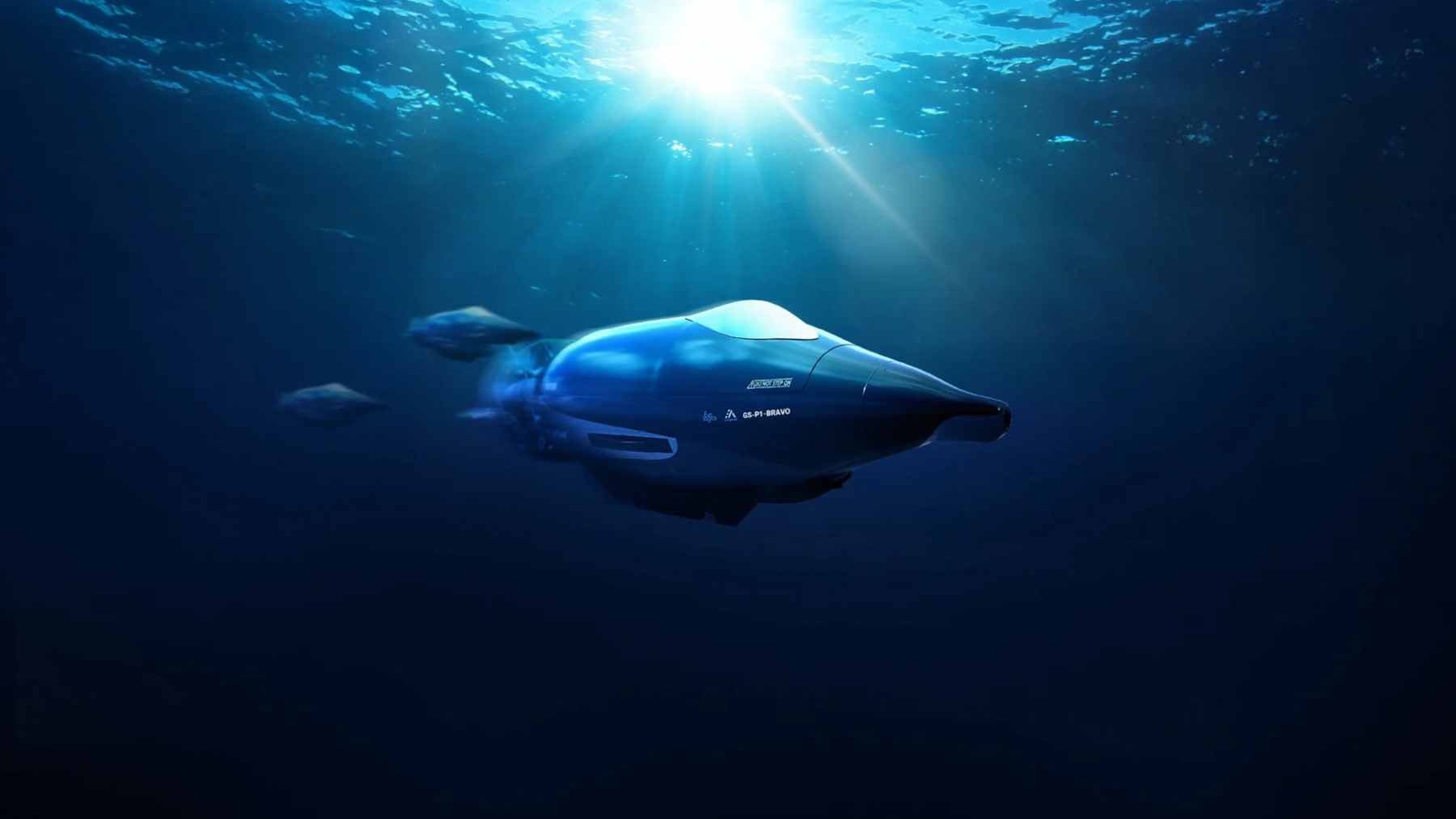 The Greyshark Foxtrot autonomous underwater vehicle undergoing sea trials for long-endurance infrastructure monitoring.