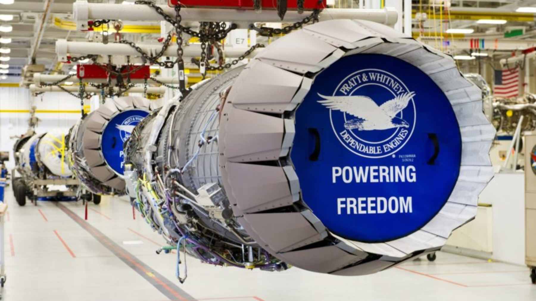 A high-tech F-35 Lightning II jet on a tarmac, representing the massive sustainment and propulsion contracts awarded to Lockheed Martin and RTX.