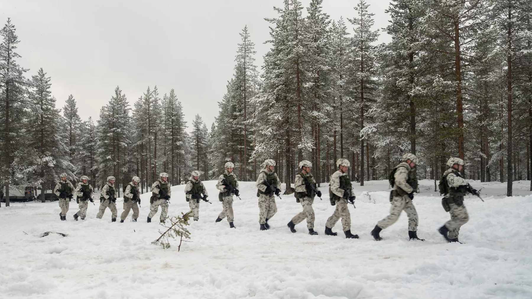 NATO weapons trains were logged in a system touched by a Moscow-linked company, and Denmark’s rail network is now under scrutiny 1 A European freight train loaded with NATO military vehicles and heavy equipment moving through a transit route.