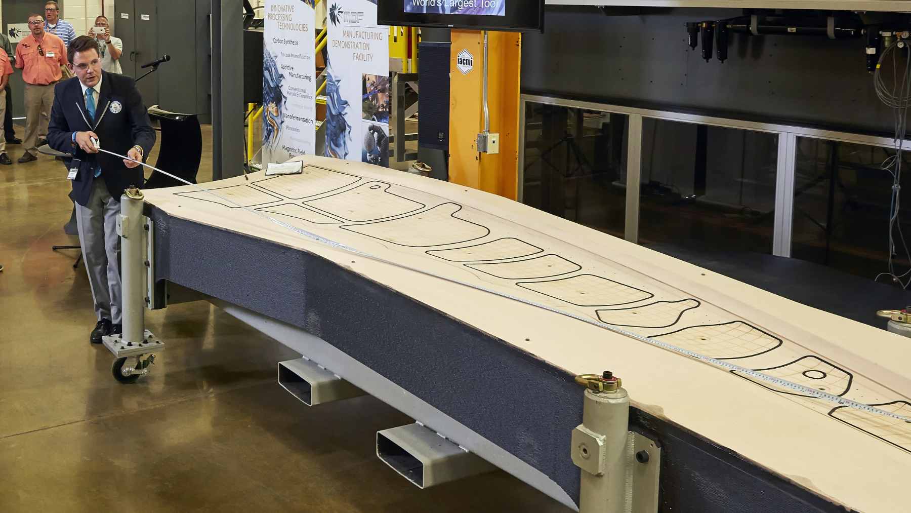 A 3D-printed turbine component used for retrofitting existing non-powered dams with efficient hydropower systems.