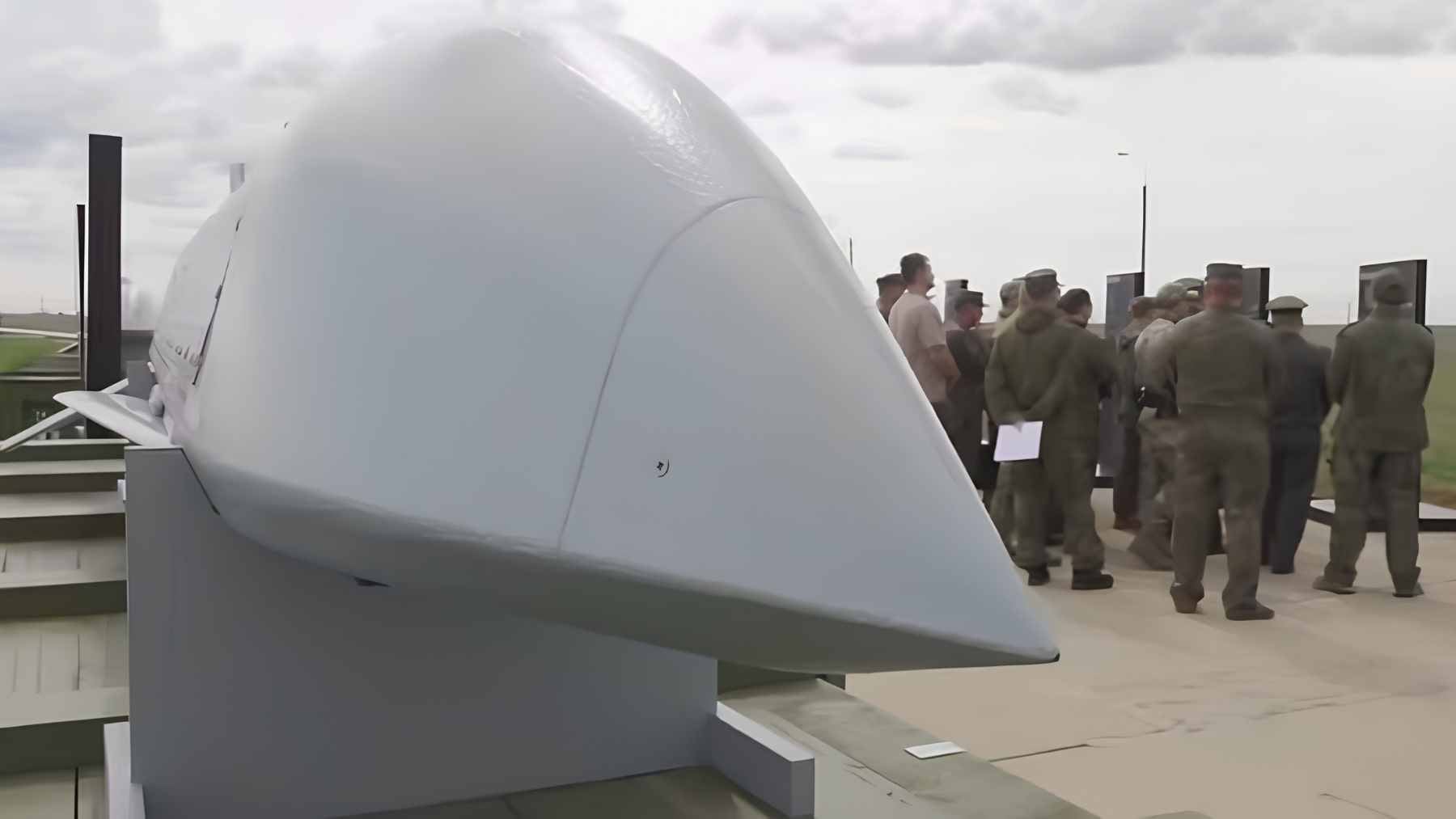 A leaked schematic diagram outlining the technical specifications and jet-drone body of the Russian Banderol missile.