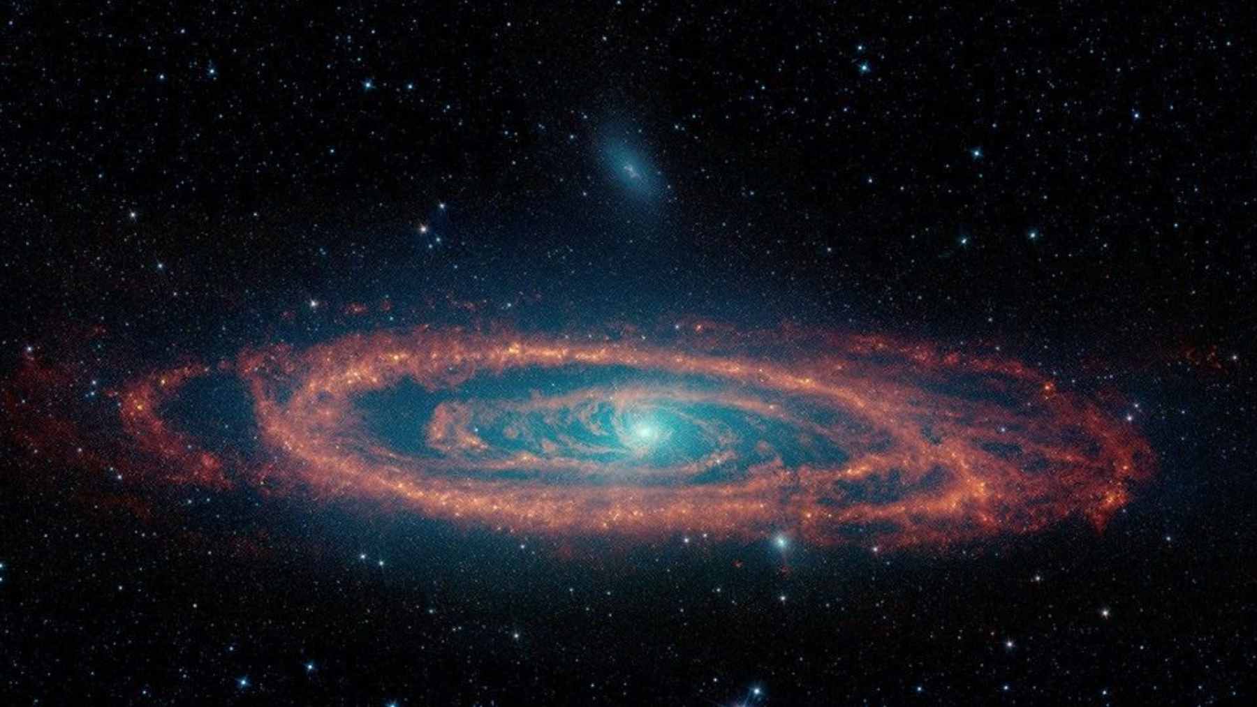A conceptual illustration of the universe reversing its expansion and collapsing inward toward a central point of infinite density.