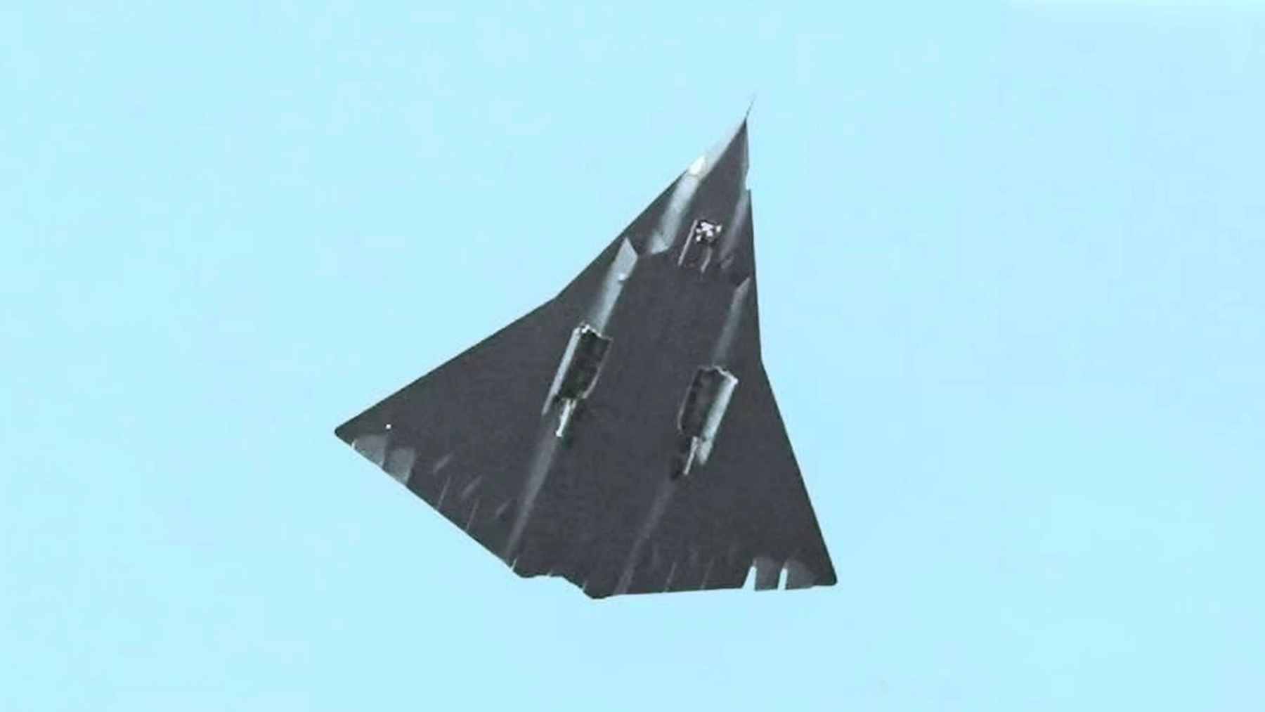 Concept visualization of China’s J-36 and J-50 sixth-generation stealth fighter prototypes operating in a contested airspace environment.