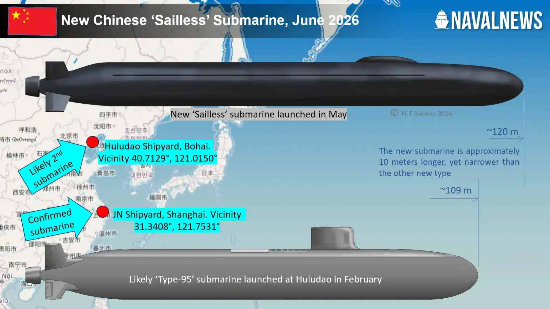 China’s new nuclear submarine gets a close look, and the stealth details could shift the underwater balance 2 A new Chinese nuclear submarine with a small sail and X-form stern docked at the Jiangnan Shipyard in Shanghai.