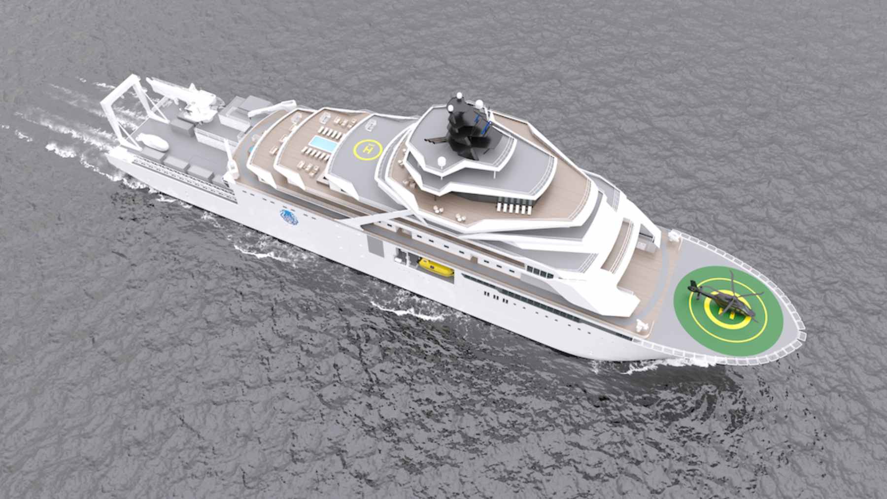 Gabe Newell is building a 531-ft. deep-sea vessel, and its 15,000-meter lifting system makes rockets look less lonely 1 A 3D render of the RV11000 deep-sea research vessel, highlighting its massive hull, submarine hangars, and specialized crane systems.