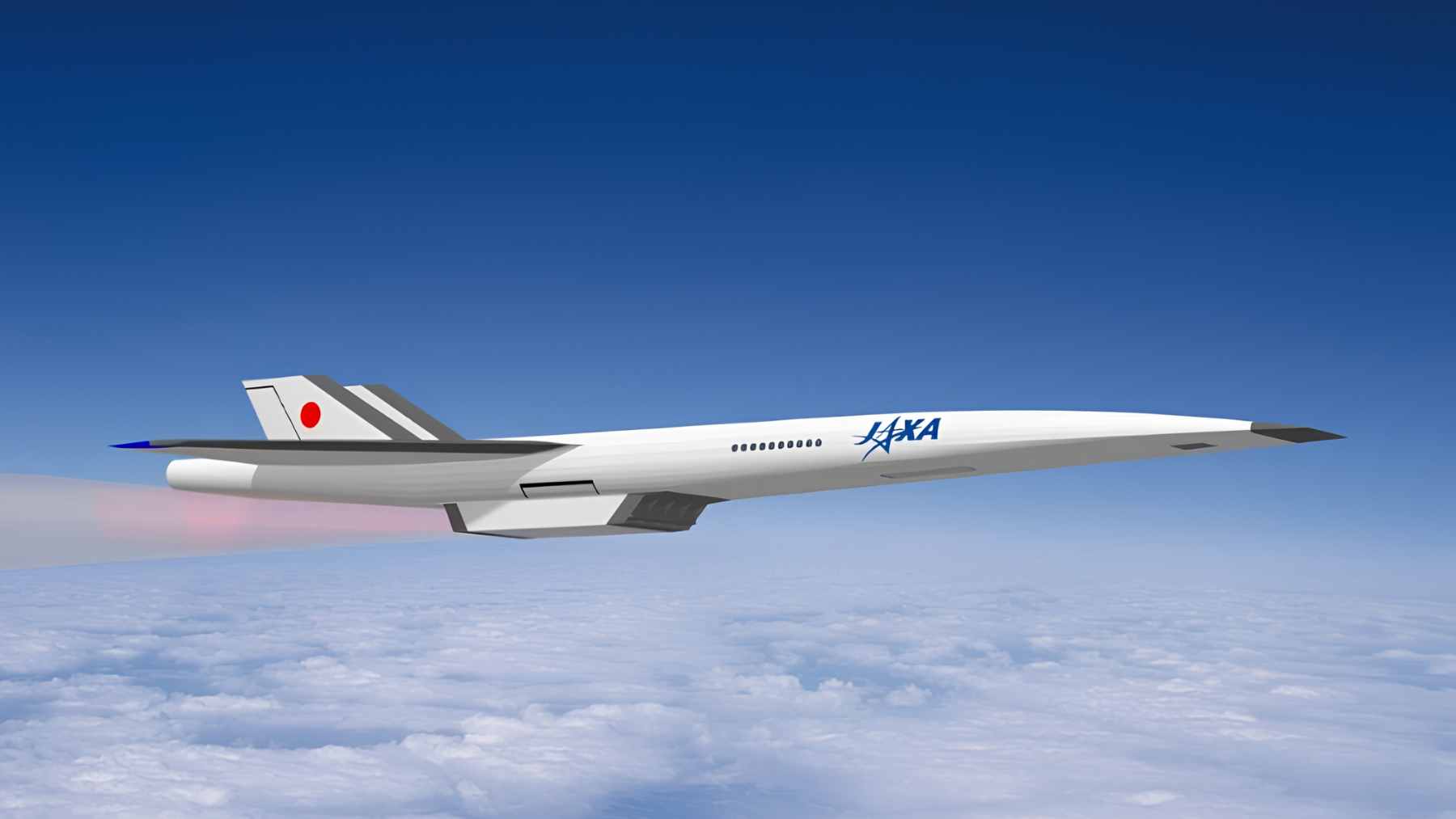An experimental hydrogen-fueled ramjet vehicle model being tested for Mach 5 performance inside a hypersonic wind tunnel facility.