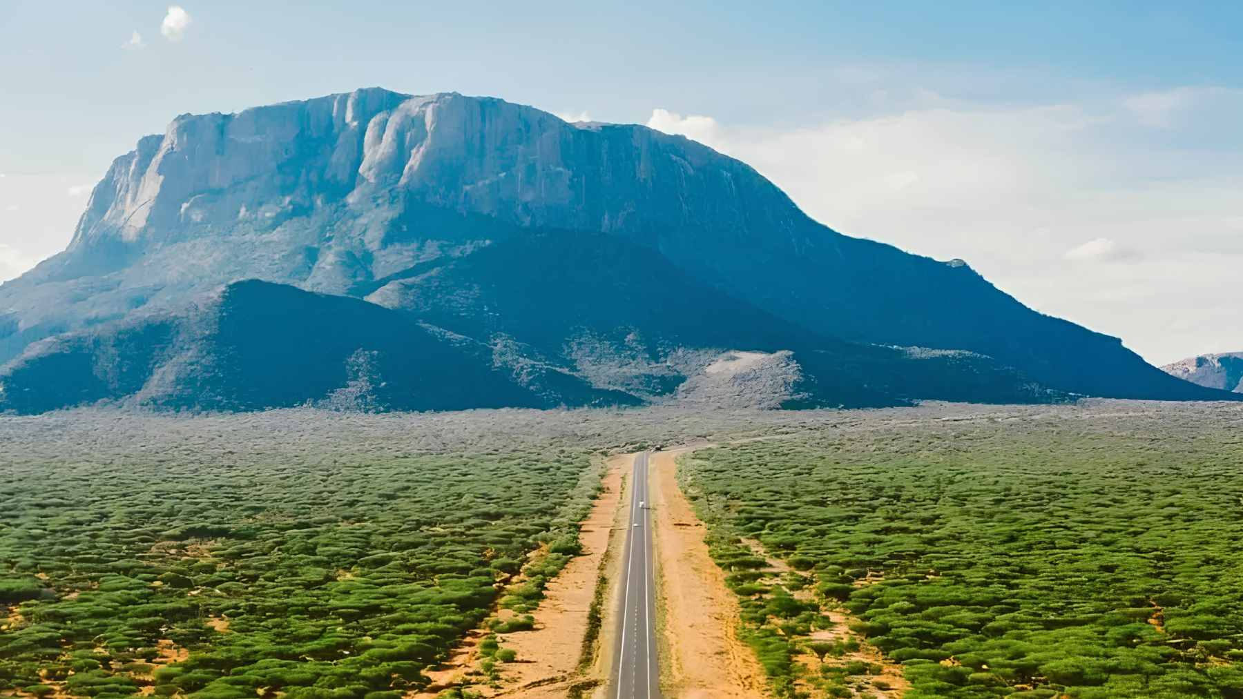 A landscape view of Mrima Hill in Kenya, a critical site for potential rare-earth mineral development and domestic processing initiatives.