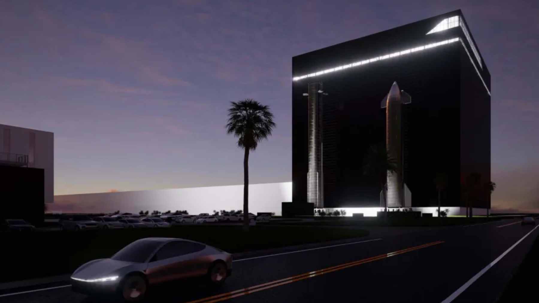 SpaceX’s Gigabay was shown up close, and a factory built for 1,000 Starships a year changes the rocket business 1 Steel frame construction of the massive SpaceX Gigabay assembly facility rising at the Starbase launch site in South Texas.