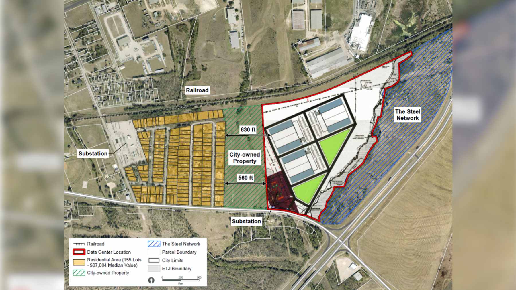 A land deal became a data center fight, and the real story is how AI infrastructure is turning ordinary property into strategic ground 1 Construction site in Taylor, Texas, where a proposed AI data center is being built on land previously associated with a parkland promise.