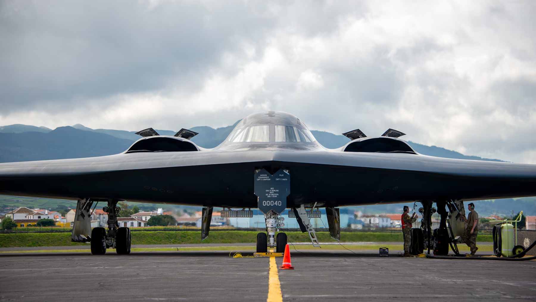 A B-2 Spirit stealth bomber during a refueling mission, similar to those used in Operation Midnight Hammer to target deeply buried facilities.