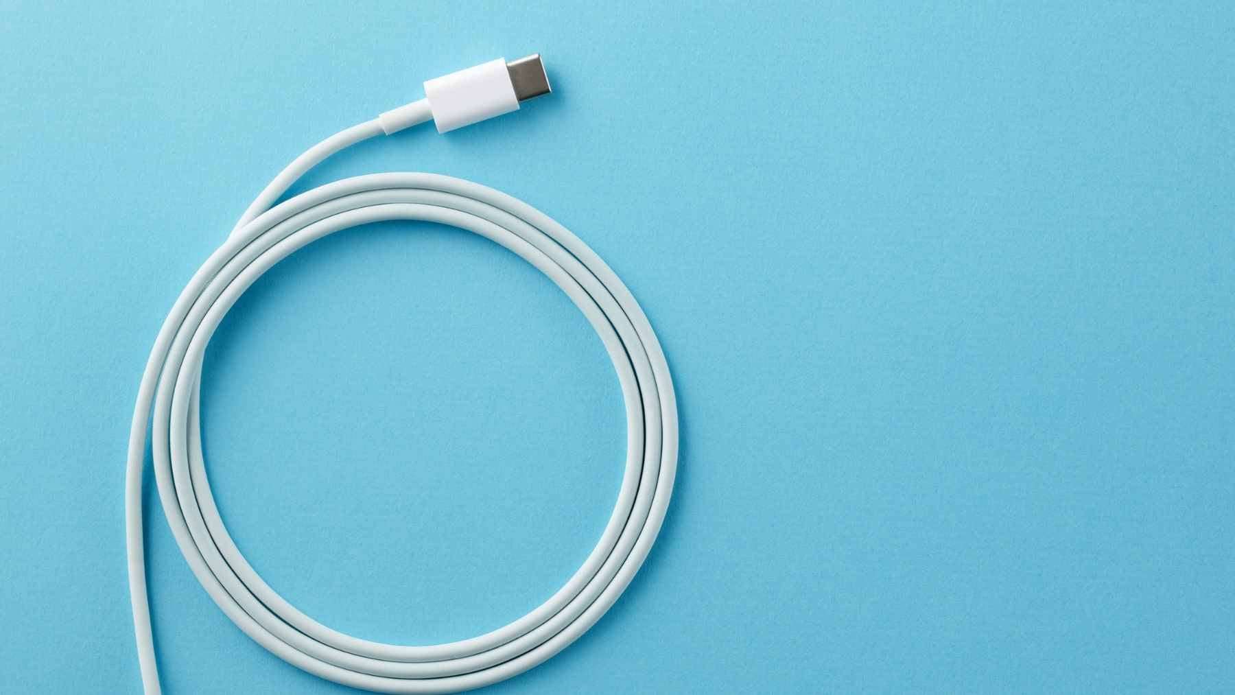 Close-up of a USB-C connector showing the pins that manage data and power, highlighting why contact quality is vital for charging speed.