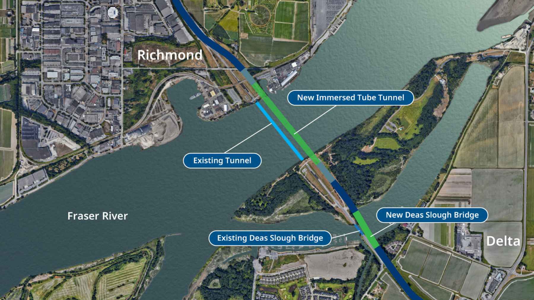 British Columbia's new George Massey Tunnel will cost $8.5 billion, far above what drivers were first told 1 An artist rendering of the new George Massey Tunnel replacement crossing project in British Columbia.