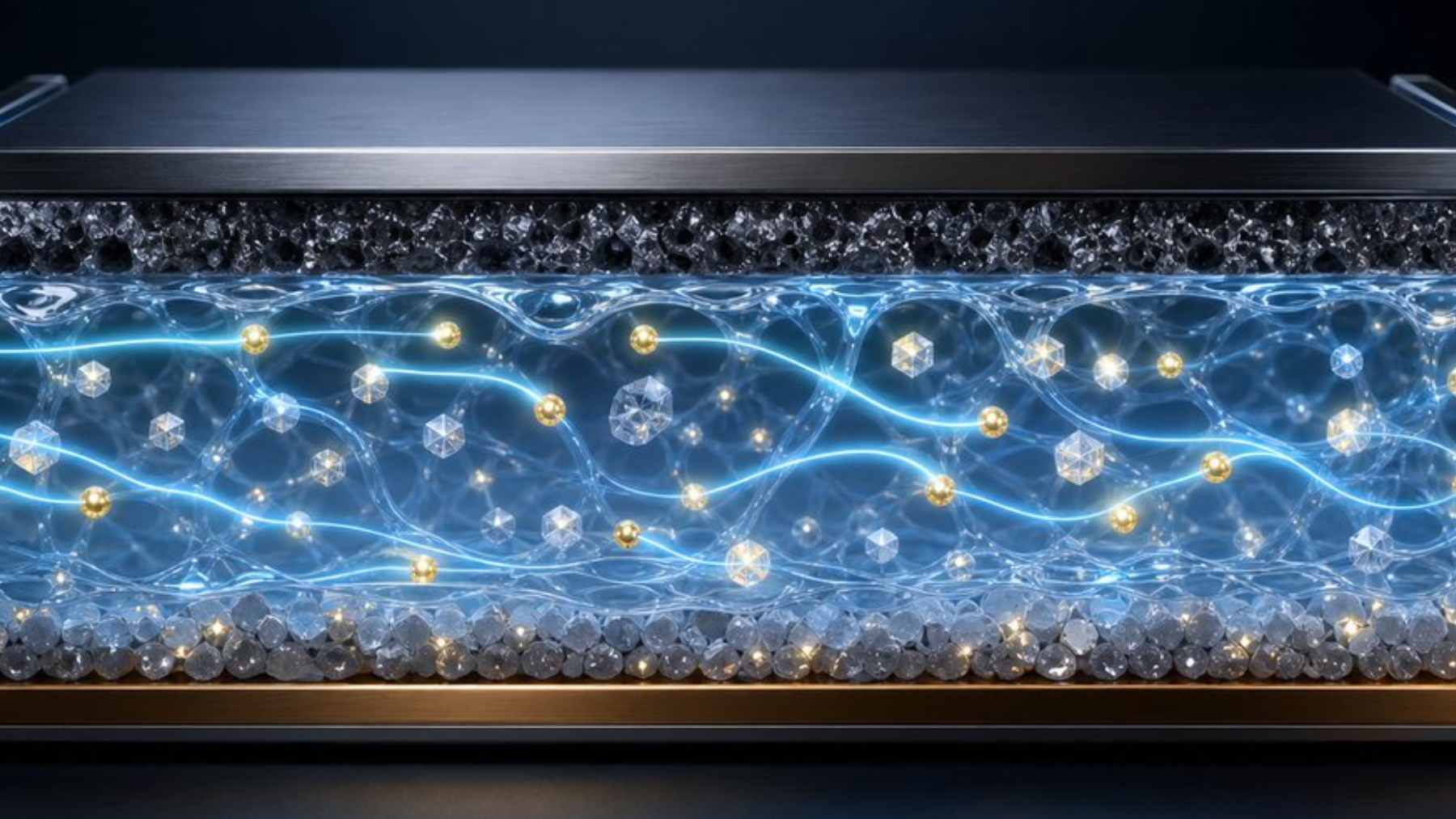 Researchers at the Dalian Institute of Chemical Physics examining a new organic-inorganic gel electrolyte prototype for next-generation solid-state batteries.