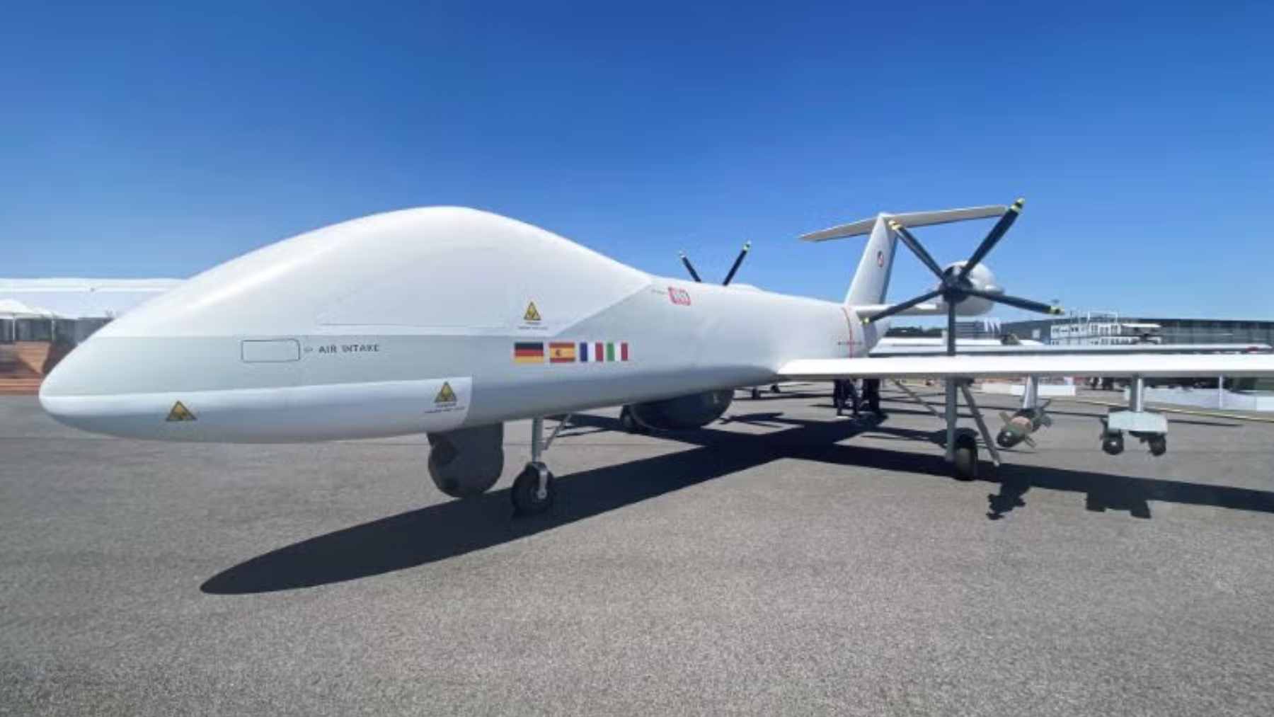 A digital concept rendering of the U950 Eurodrone, currently under development by a European consortium led by Airbus.