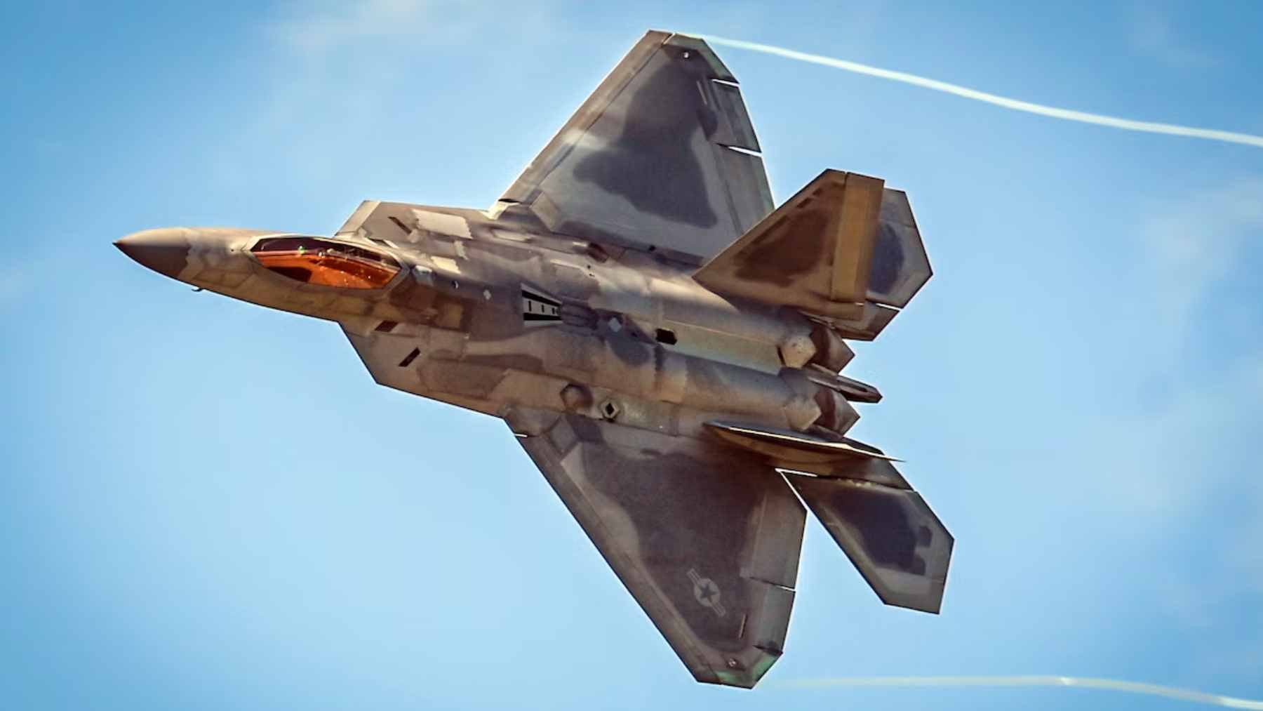 He flew the F-18, F-16, F-22, and F-35, and says just one of them has no real equal 1 A high-performance F-22 Raptor fighter jet performing a maneuver during an aerial demonstration.