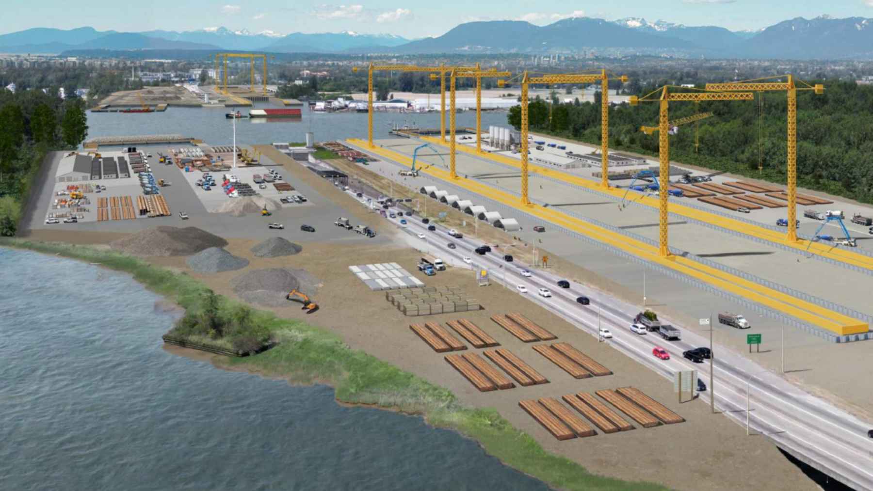 British Columbia's new George Massey Tunnel will cost $8.5 billion, far above what drivers were first told 2 A highway approach and tunnel entrance representing the George Massey Tunnel replacement infrastructure project in British Columbia.