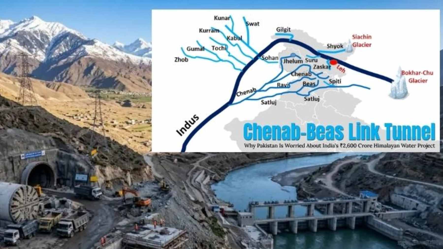 India is boring a tunnel through the Rohtang peaks to move river water, and Pakistan is watching every drop 1 A view of the high-altitude Himalayan terrain near Koksar, Himachal Pradesh, where the Chenab-Beas Link Tunnel project is slated to begin construction.