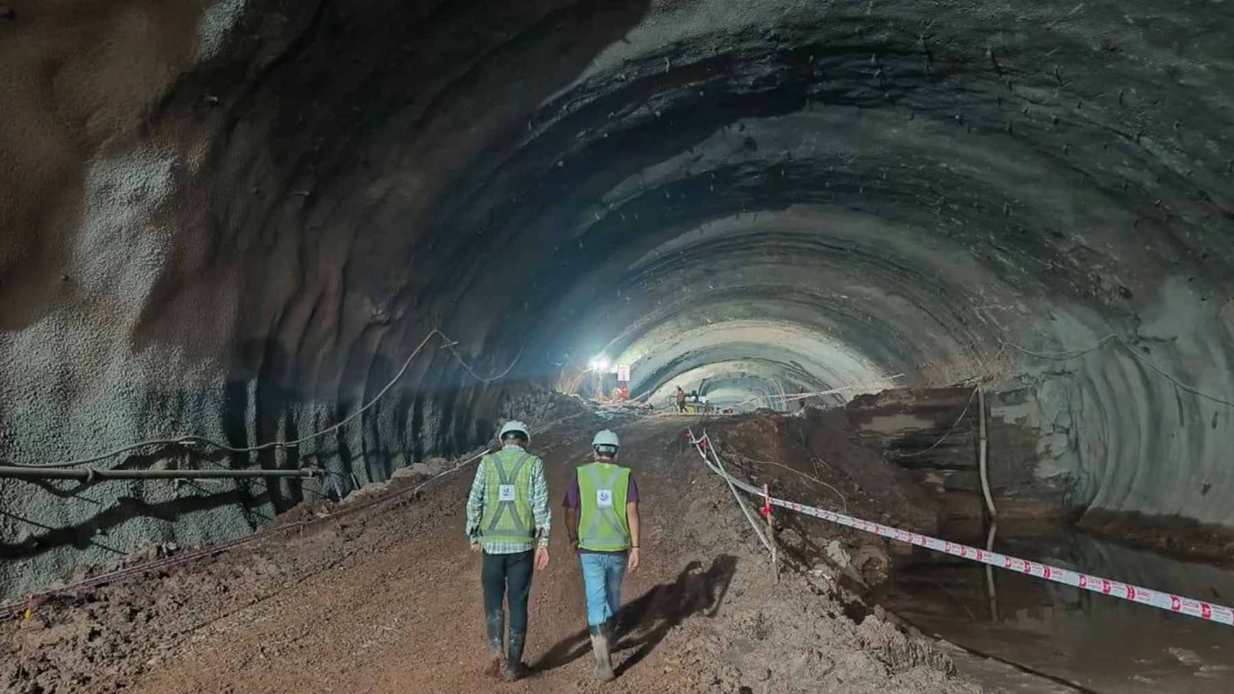 India's first 8-lane twin-tube highway tunnel passing beneath the Mukundra Hills Tiger Reserve.