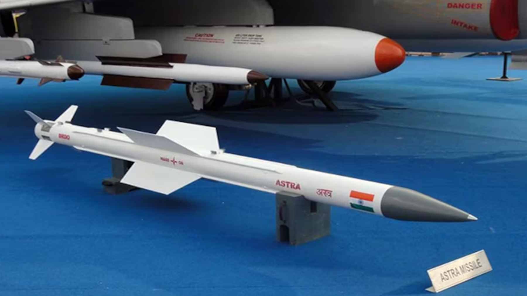 A military fighter jet on a runway, representing the defense cooperation agreement between Indonesia and India for the export of Astra air-to-air missiles.