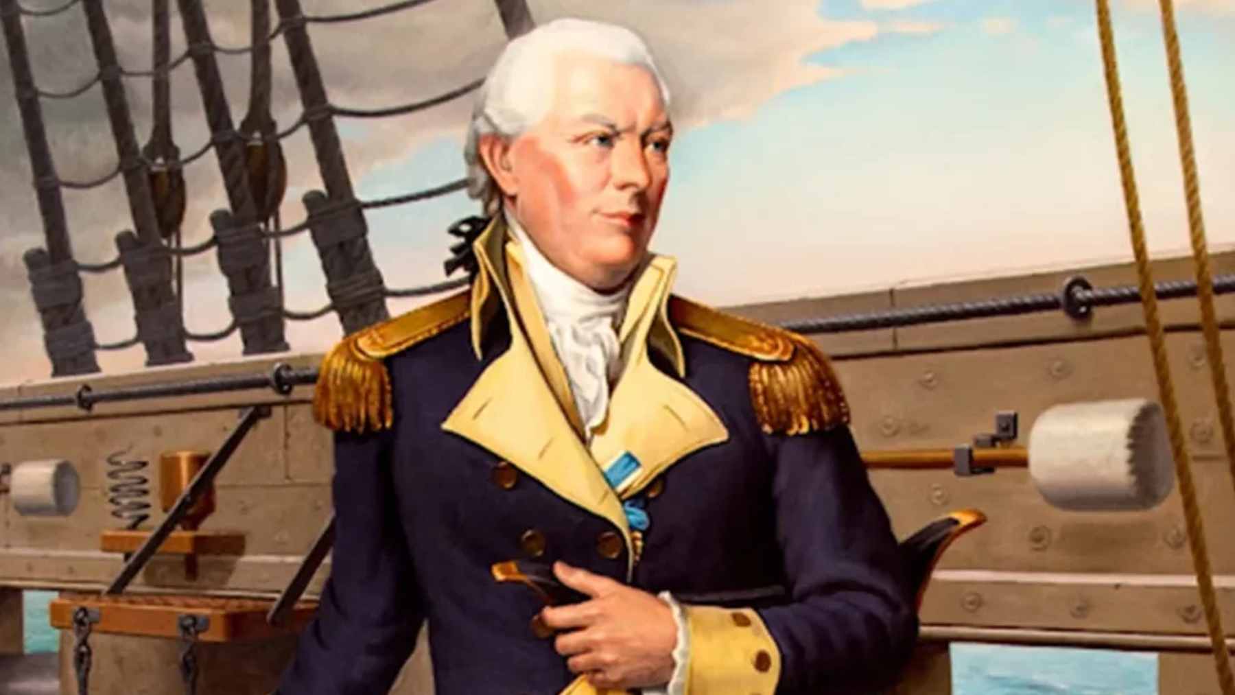 A portrait of Captain John Barry, the Wexford-born naval officer widely recognized as the Father of the U.S. Navy.
