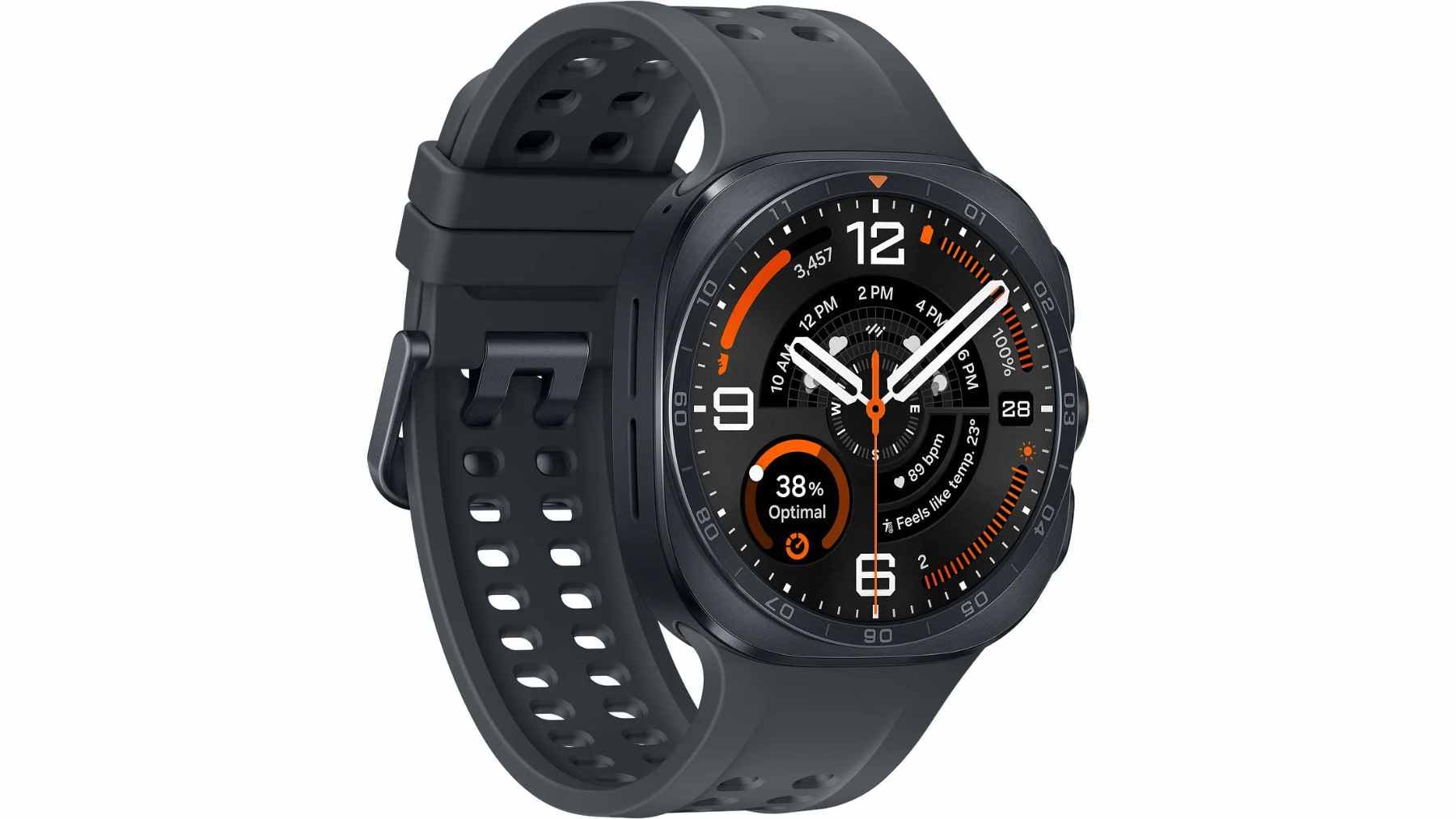 Leaked high-quality images reveal Samsung's next Galaxy Watch Ultra 2, and the sapphire glass and 10 ATM rating hint at who it's really built for 1 A high-quality render of the upcoming Samsung Galaxy Watch Ultra 2 in Titanium Gray, showing the new numbered bezel and rugged design.