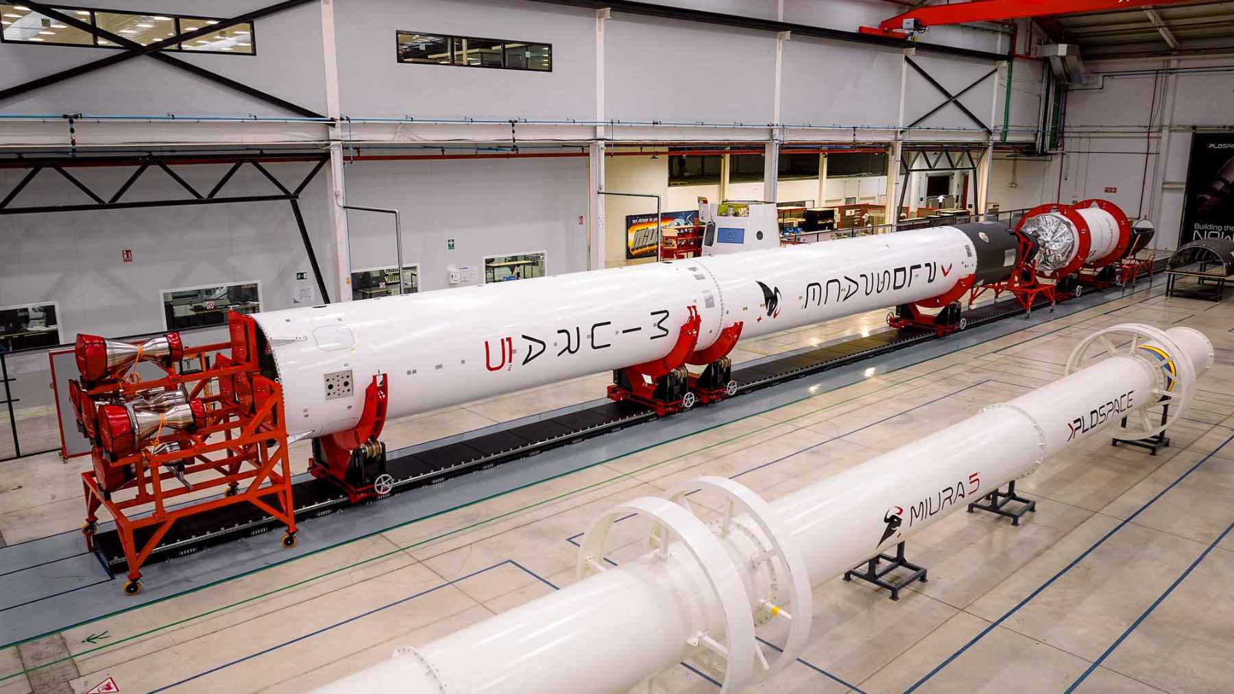 Architectural concept rendering of the proposed PLD Space aerospace campus and rocket gigafactory in Elche, Spain.