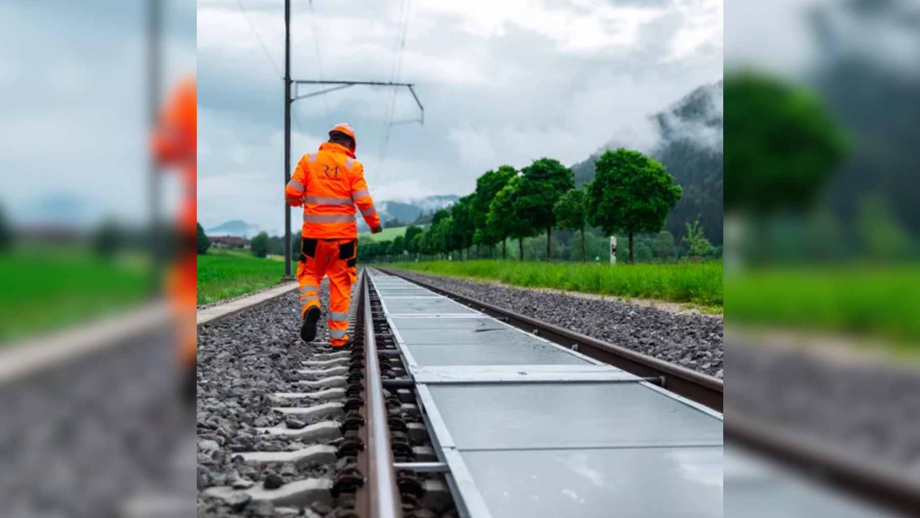 Switzerland laid the world's first removable solar plant between its train tracks, and the early results are turning heads abroad 2 Removable photovoltaic solar panels installed between active railway tracks at the Buttes pilot site in Switzerland, demonstrating a new approach to renewable infrastructure.