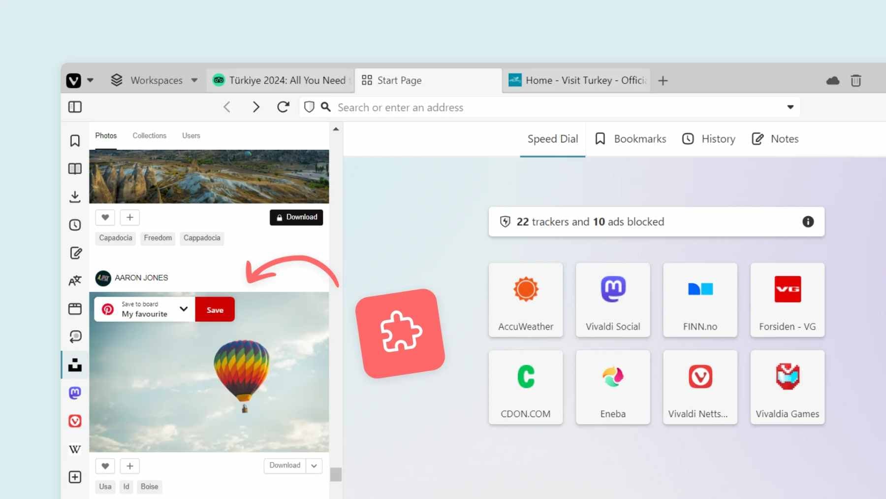 A selection of privacy-focused browser logos including Vivaldi, Mullvad, and Ecosia arranged on a clean, modern desktop interface.