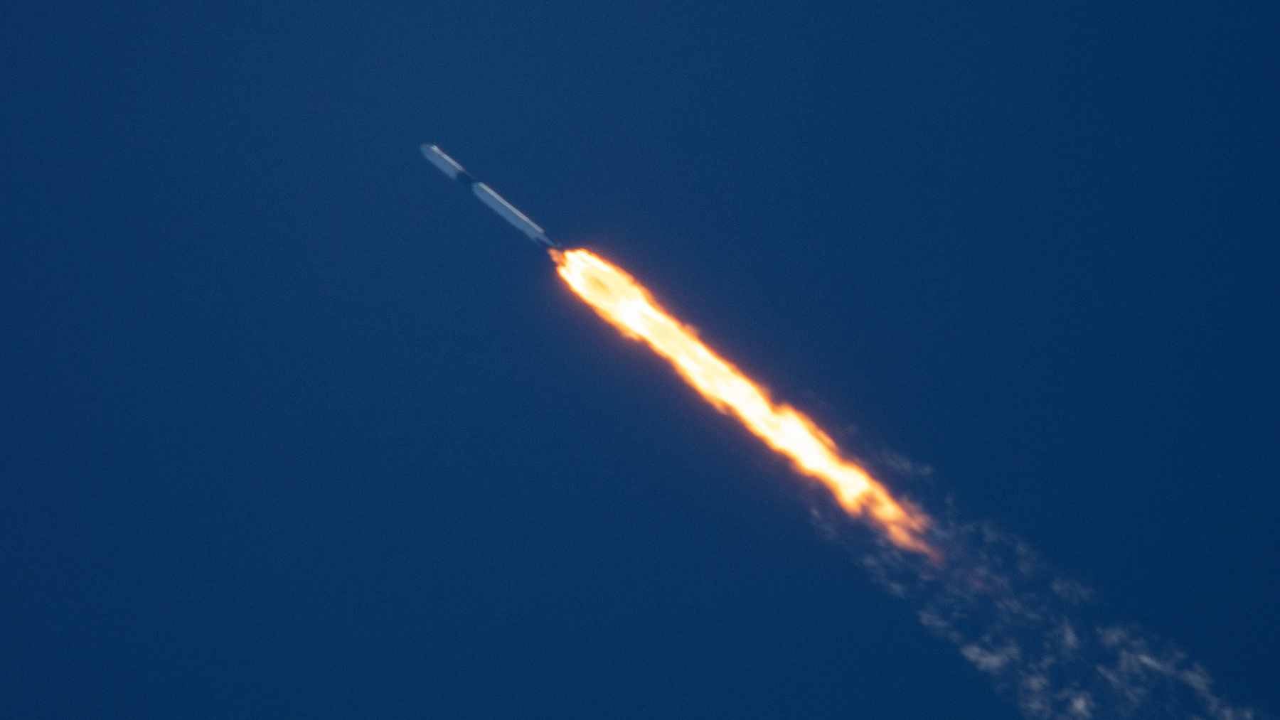 An artist's concept of a long-range missile launch, representing the Air Force's move toward networked "kill web" air superiority.