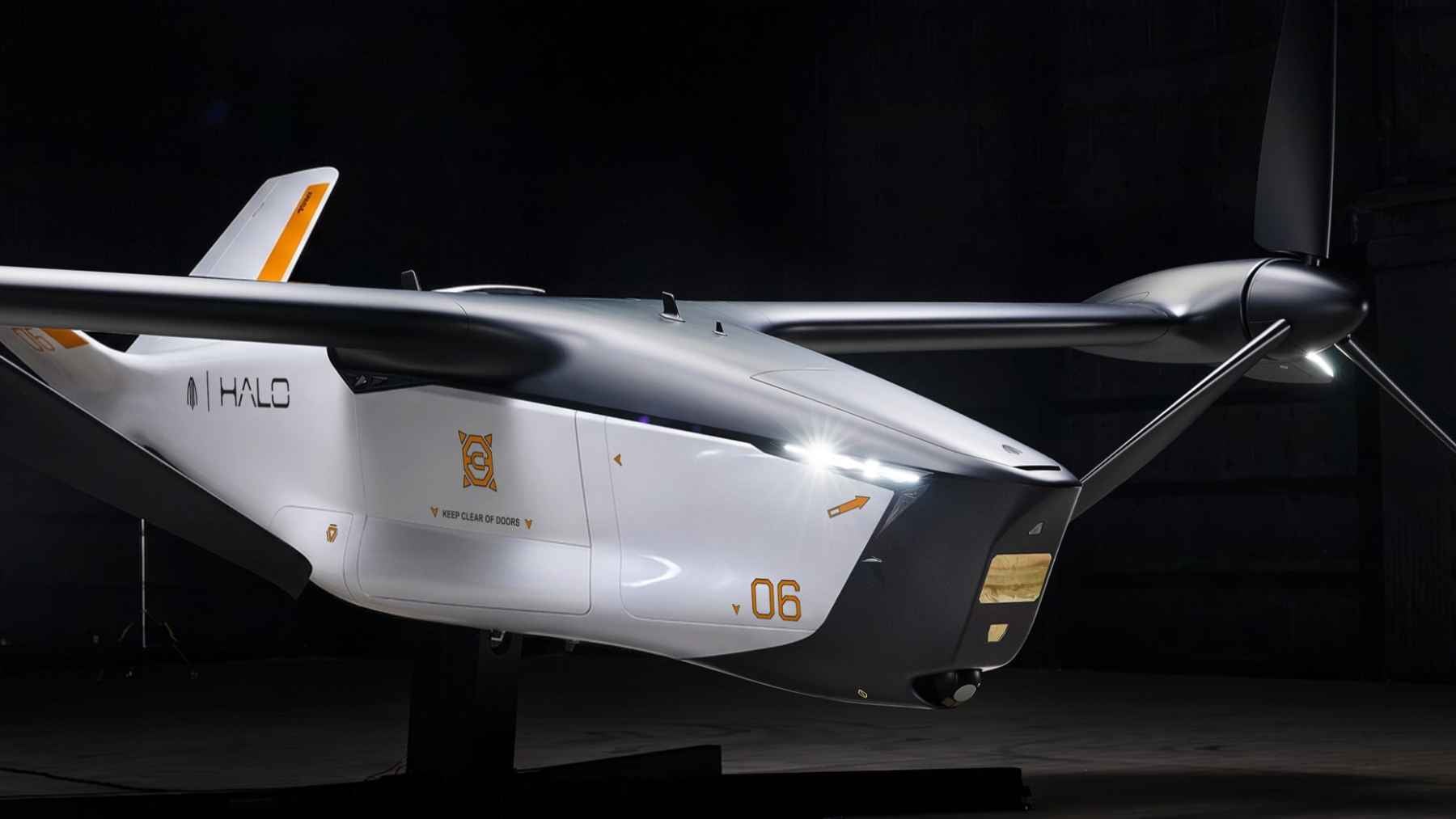 A conceptual rendering of the Thunder autonomous hybrid-electric VTOL aircraft developed by Archer Aviation and Anduril Industries.